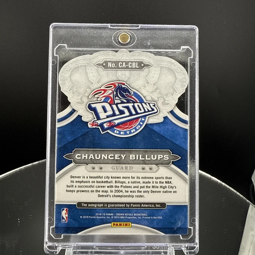 2018-19 Panini Crown Royale Basketball Blue Auto #CA-CBL Chauncey Billups #35/35